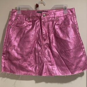 Pink metallic skirt size medium